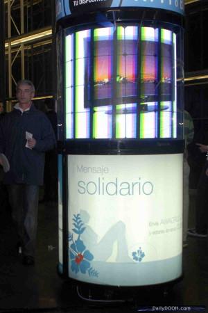 circular LED screens at Telefonica Madrid Arena