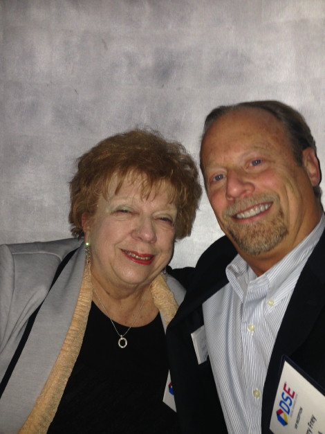 Gail Chiasson with Barry Frey, president & CEO, Digital Place-based Advertising Association 