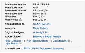 activision interactive patent claim