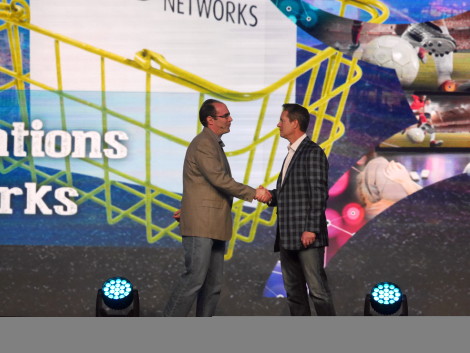 Lou Mastrocola, vice-president global sales, RGB Neworks with Charlie Vogt, CEO, Imagine Communications