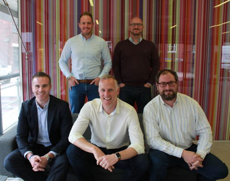 Picture caption: [Top L-R] David Neale, director; Jason Jeynes, construction director; [Bottom L-R] Paul Midwood, business development director; Sean Morrough, managing director; and Sam Cooper, commercial director.
